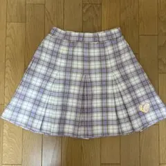 パープル系チェック プリーツスカート 150のサムネイル