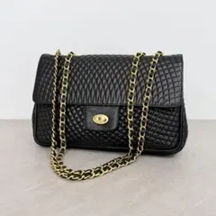 BALLY バリー マトラッセ Wチェーンショルダーバッグ キルティング