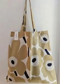 marimekko マリメッコ トートバッグ エコバッグ ベージュ花