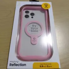 HAMEE iPhone 16 ProMax 強化ガラスクリアケース ピンク