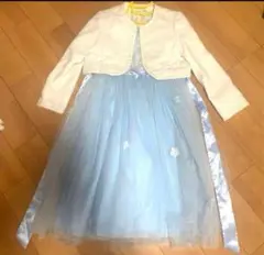 anyFAM 水色 花柄 ドレス ジャケット セット　120 発表会　フォーマル