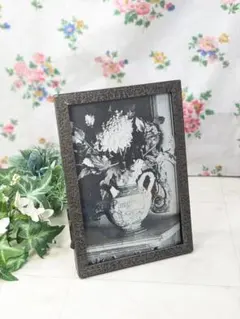 イギリス アンティーク 金属製 フォトフレーム 写真立て