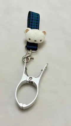 ファミリア　familiar　シューズクリップ 青チェック　未使用　匿名発送