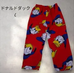 ドナルドダック パジャマパンツ 赤　L　POPPINS
