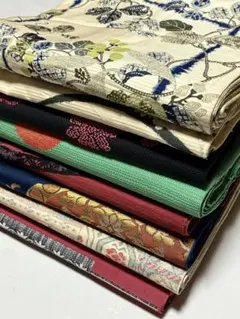和服帯　正絹　リメイク素材.材料　名古屋帯　まとめて8点　早い者勝ち