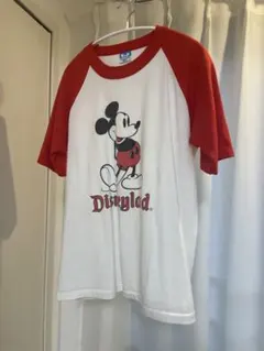 ディズニー　ミッキー　ラグランTシャツ