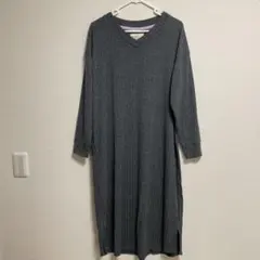 frauglat グレー 長袖ロングワンピース