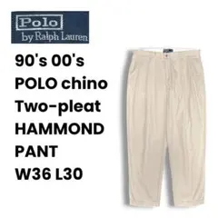 90s 00s POLO ラルフローレン ポロチノ ハモンドパンツ W36L30