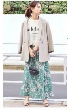 IENA イエナ　フラワープリントスカート　36