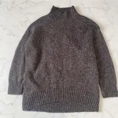 ドレスキップ【体型カバー】ふわふわミックスヤーン ハイネックニット M