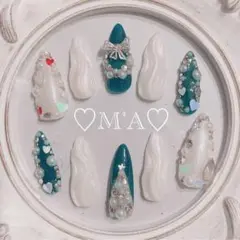 ♡現品 クリスマス 量産型 地雷系 サブカル y2k 姫かわ ネイルチップ♡