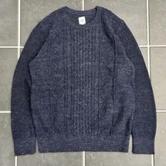 00s old gap 【ケーブルニット コットン　ネイビー】