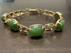 緑のジェイドブレスレット ヴィンテージ