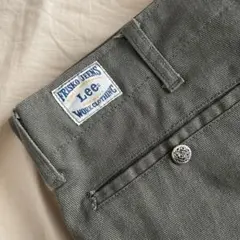 【希少】Lee 70s ヴィンテージ フリスコパンツ USA製 W35 60's 70's Lee FRISCO JEANS リー フリスコ オリジナル ダークオリーブ