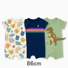 メイン【美品】NEXT 動物柄ロンパース＋2着 12-18month 86㌢