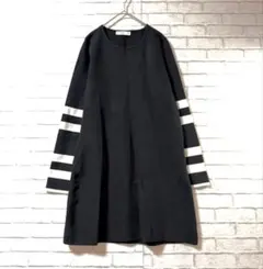 【ザラ/ZARA】ボーダー袖 Aニットミニ・膝丈ワンピースSチュニックストライプ