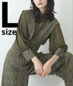 幾何学柄 レース セットアップ パンツ オケージョンドレス