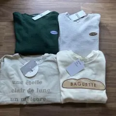 チェック柄ロゴ入りTシャツ