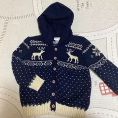 ラルフローレン　フード付きニットパーカー　カーディガン　24M サイズ90