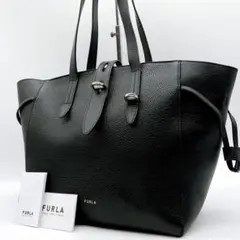 【極美品】FURLA トートバッグ ネット Mサイズ シボ革 f1000のサムネイル