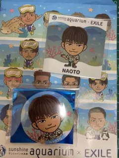 EXILE NAOTO サンシャイン水族館 缶バッジ ステッカー
