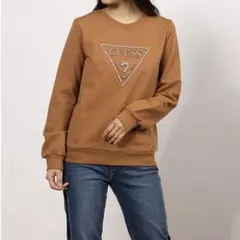 GUESS ブラウン スウェット トレーナー