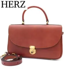 HERZ ハンドバッグ 2way ショルダーバッグ ヴィンテージ ブラウンのサムネイル