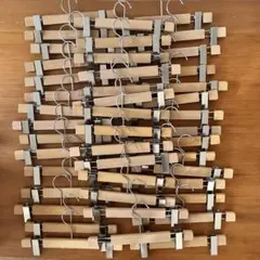 【45本】木製　パンツ　ボトムス　ハンガー