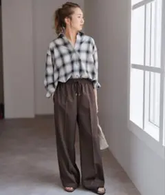 スピックアンドスパン P/Wイージースラックスパンツ