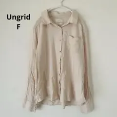 アングリッド 麻 リネン Ungrid ブラウス ベージュ レーヨン ボタンのサムネイル