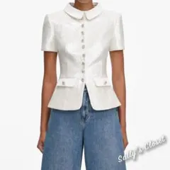 ❤️26新作 新品♡ SelfPortrait 白スパンコールトップス♡　H25