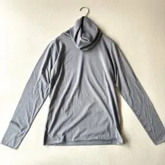 アニエスベー 美品　カットソー 長袖 薄手　日本製　タートル　綿100% グレー