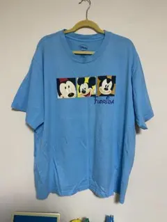 Disney ミッキーマウス Tシャツ XXL ライトブルー