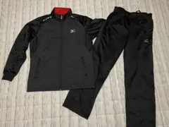 Mizunoジャージセット ブラック/レッド　トレーニング