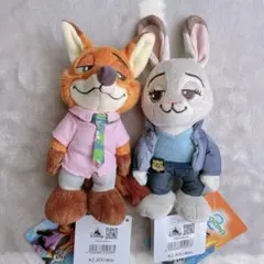 ニック ジュディぬいぐるみ バッジ ズートピア2 東京ディズニー