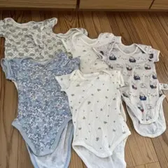 ベビー肌着 5枚セット 花柄 水玉80から90