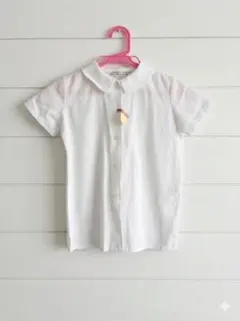 ホワイト 襟付き 半袖シャツ　Mam et Moi クリーニング済み