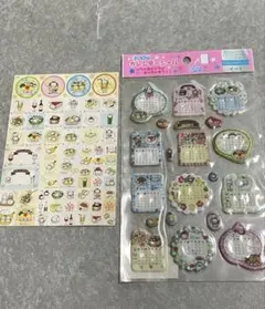 San-X にゃんにゃんにゃんこレストラン シール 4枚セット 平成レトロ