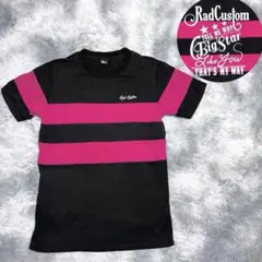 ラッドカスタム⭐︎バックプリント半袖Tシャツ 160 黒×ピンク 小学生 中学生