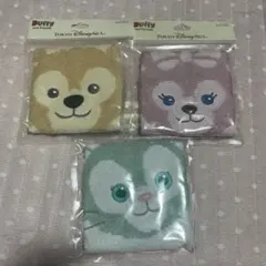 ダッフィー シェリーメイ ジェラトーニ ミニタオル 3枚セット