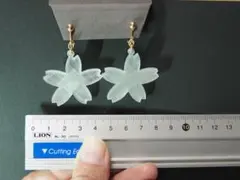 【ハンドメイド】3Dプリンター製 さくらイヤリング