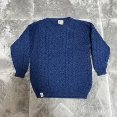 INVERALLAN ネイビー ケーブル編みセーター