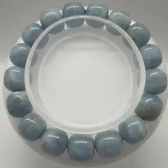 アクアマリン樽型ブレスレット10mm鑑別書付