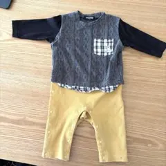 kiddskäp ケーブルニット風ロンパース