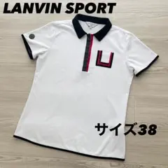 美品】LANVIN SPORT モックネックシャツ ビジュー 刺繍 サイズ36