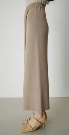 AZUL BY MOUSSY ベージュ ニットロングスカート