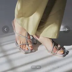 ＜EMMEL REFINES＞EM ストラップ ヒール サンダル