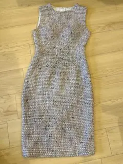 新品　GINZA COUTURE　エルケイ　ピンク ツイード ミディアムドレス