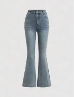 ブーツカットデニム　ライトブルー・