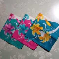 山本寛斎　ハンカチ3枚セット　百合　カサブランカのサムネイル